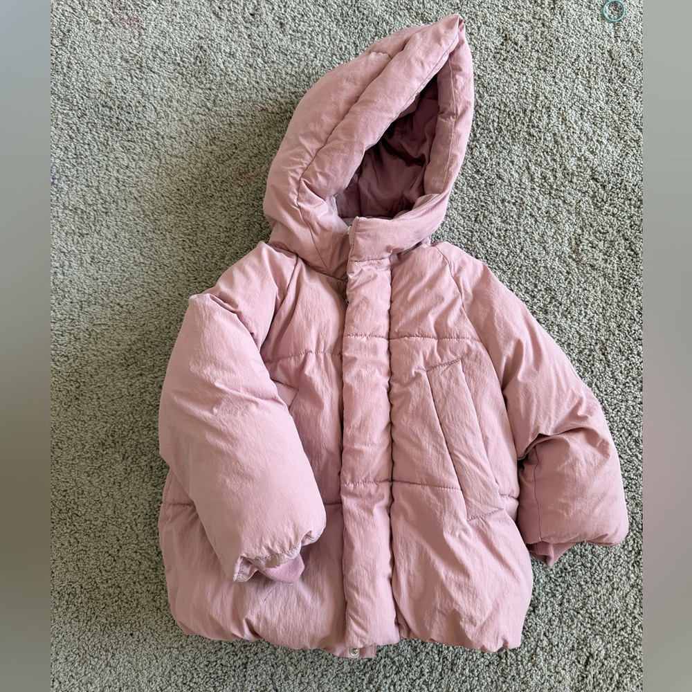 Zara Light Pink Hooded Jacket